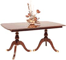 cherry double pedestal dining table
